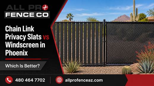 Chain Link Privacy Slats vs Windscreen in Phoenix